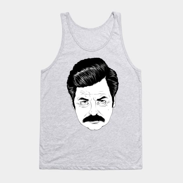 Ron F***ing Swanson Tank Top by cameronklewis